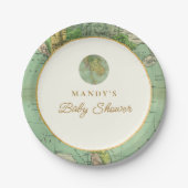 Welcome パーソナライズされた to the world Baby Shower ペーパープレート (正面)