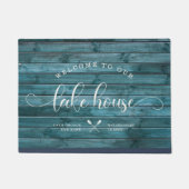 WELCOME モダン TO OUR Lake House Scriptカスタム ドアマット (正面)