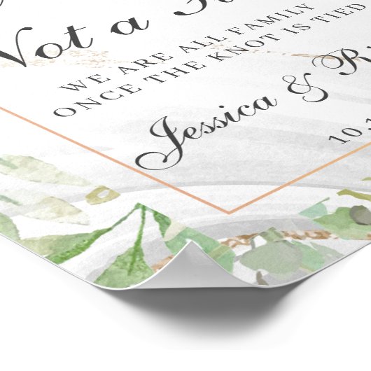 Welcome 結婚 A Seat Not a Side Poster Sign ポスター (角)