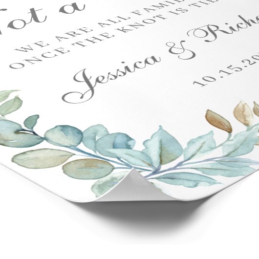 Welcome 結婚 A Seat Not a Side Poster Sign ポスター (角)