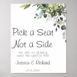 Welcome 結婚 A Seat Not a Side Poster Sign ポスター
