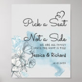 Welcome 結婚 A Seat Not a Side Poster Sign ポスター (正面)