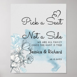 Welcome 結婚 A Seat Not a Side Poster Sign ポスター