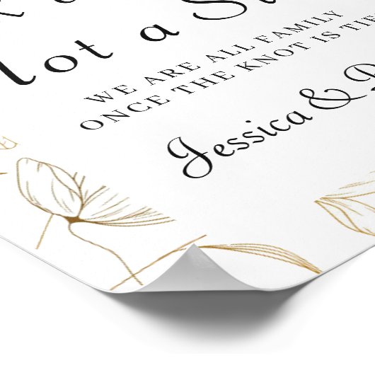 Welcome 結婚 A Seat Not a Side Poster Sign ポスター (角)