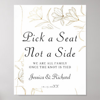Welcome 結婚 A Seat Not a Side Poster Sign ポスター