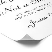 Welcome 結婚 A Seat Not a Side Poster Sign ポスター (角)