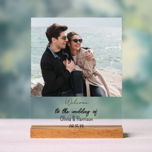 Welcome 結婚 To Our's Decor結婚 Frame アクリルサイン (ニュートラル)