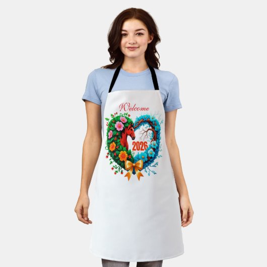 Welcome 2026 エプロン (着用した状態)