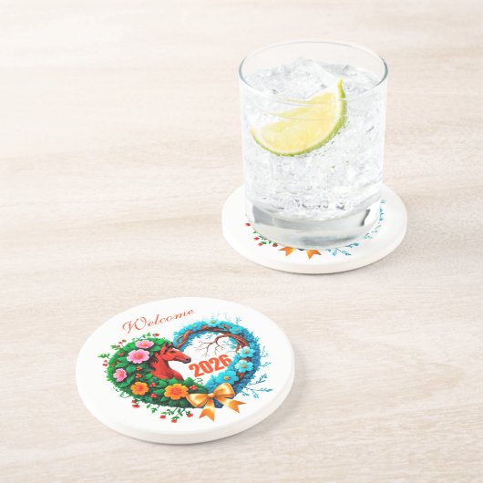 Welcome 2026 コースター (側面)