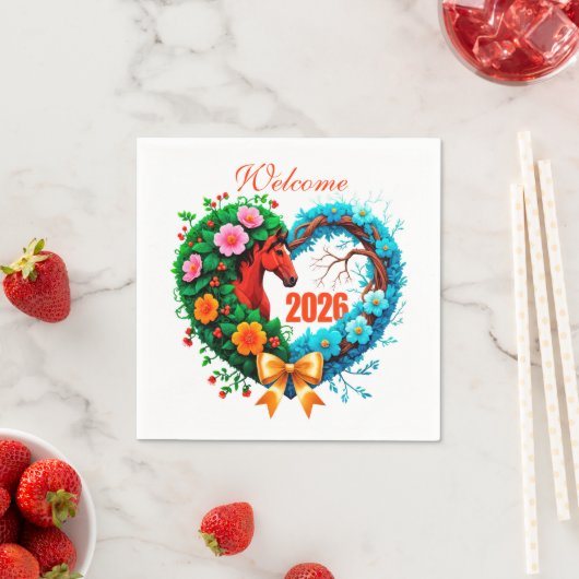 Welcome 2026 スタンダードカクテルナプキン (インサイチュ)