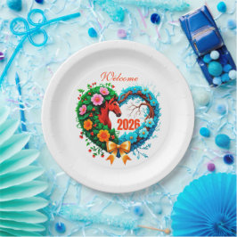 Welcome 2026 ペーパープレート