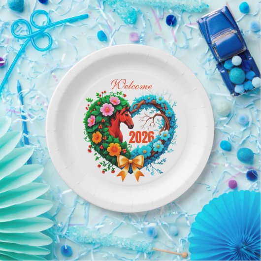 Welcome 2026 ペーパープレート (パーティー)