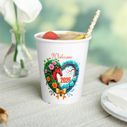 Welcome 2026 紙コップ (インサイチュ)