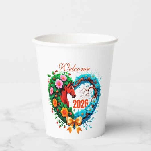 Welcome 2026 紙コップ (正面)