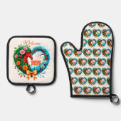 Welcome 2026 鍋つかみ&鍋敷きセット (正面)