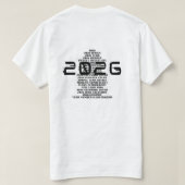 Welcome 2026 - Fresh Start New Year Celebration Tシャツ (デザイン裏面)