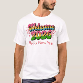 Welcome 2026 Happy New Year Tシャツ