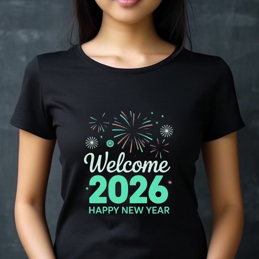 Welcome 2026 Happy New Year T-Shirt トライブレンドＴシャツ