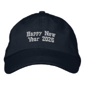 Welcome 2026 New Year Celebration Party-Hat Navy  刺繍入りキャップ (正面)