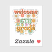 welcome 6th grade, first day of school, welcome シール (シート)