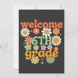 welcome 6th grade, first day of school, welcome 招待状