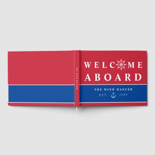 Welcome Aboard 航海の Add Name Boat ゲストブック (全面)