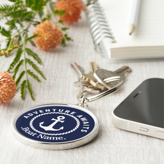 Welcome Aboard. Boat Name. キーホルダー (側面)