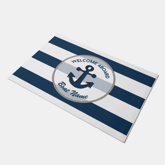 Welcome Aboard Customizable ドアマット (アングル)