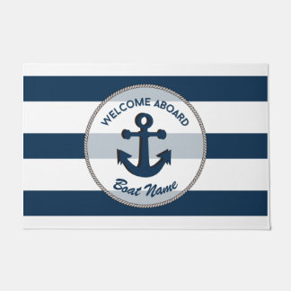 Welcome Aboard Customizable ドアマット