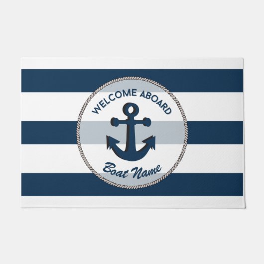 Welcome Aboard Customizable ドアマット (正面)