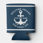 Welcome Aboard Nautica Blue 缶クーラー (裏面)