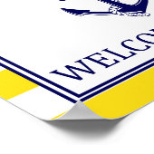Welcome Aboard - Sign - Yellow 航海の Navy ポスター (角)