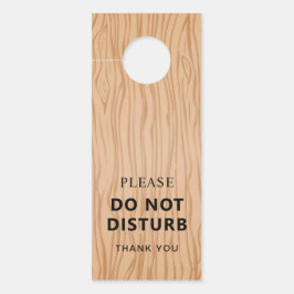 Welcome and Do Not Disturb Wood Pattern ドアノブサイン