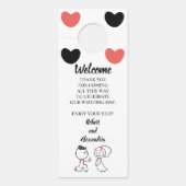 Welcome and Don't 結婚 Interest ドアノブサイン (正面)