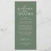 "Welcome and Thanks" Classy Reception Guest Card プログラム (正面)