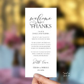 "Welcome and Thanks" Classy Reception Guest Card プログラム