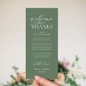 "Welcome and Thanks" Classy Reception Guest Card プログラム