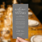 "Welcome and Thanks" Classy Reception Guest Card プログラム