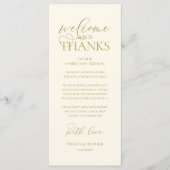 "Welcome and Thanks" Classy Reception Guest Card プログラム (正面)