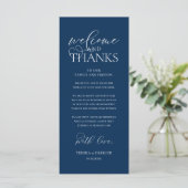 "Welcome and Thanks" Classy Reception Guest Card プログラム (スタンド正面)