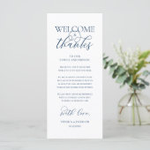 "Welcome and Thanks" Elegant Reception Guest Card プログラム (スタンド正面)