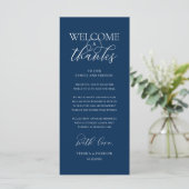 "Welcome and Thanks" Elegant Reception Guest Card プログラム (スタンド正面)