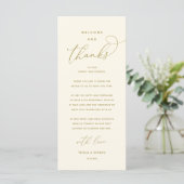 "Welcome and Thanks" Elegant Reception Guest Card プログラム (スタンド正面)