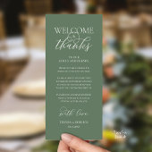 "Welcome and Thanks" Elegant Reception Guest Card プログラム
