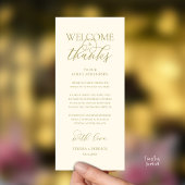 "Welcome and Thanks" Elegant Reception Guest Card プログラム