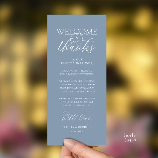 "Welcome and Thanks" Elegant Reception Guest Card プログラム