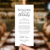"Welcome and Thanks" Elegant Reception Guest Card プログラム