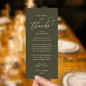 "Welcome and Thanks" Elegant Reception Guest Card プログラム