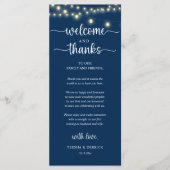 "Welcome and Thanks" Rustic Reception Guest Card プログラム (正面)