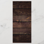 "Welcome and Thanks" Rustic Reception Guest Card プログラム (裏面)